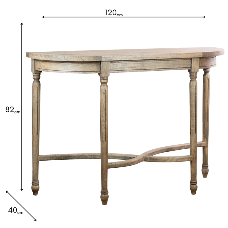 Marwood Oxbow Wooden Console Table 120 cm – Classic Furniture