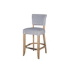  Duke Bar Stool Velvet Light Grey - Plush and comfortable bar stool for a kitchen island