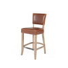 Duke Bar Stool Leather Tan Brown - Enhance Your Dining Space with a Comfy Seat