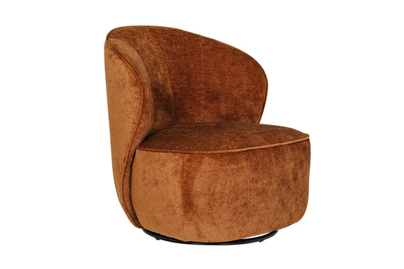 Edie Swivel Accent Chair Rust
