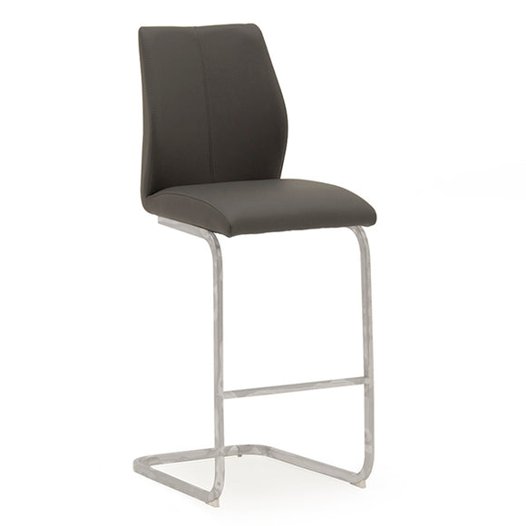 Modern grey bar stool for kitchen or island - Add style and comfort to your dining space.