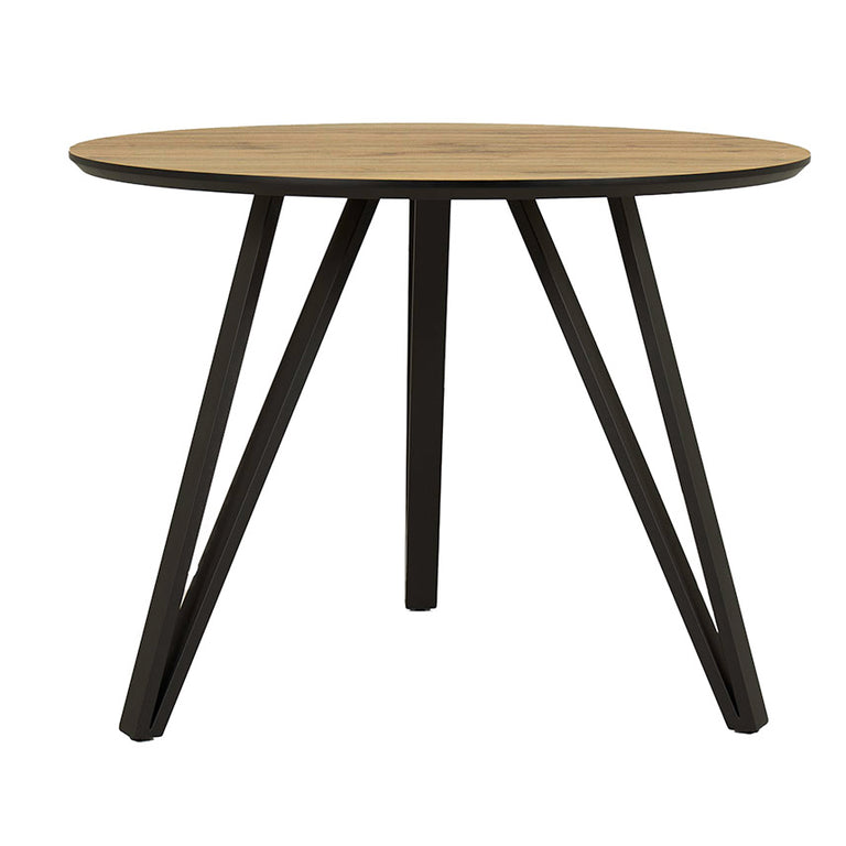 Easton Round Dining Table Oak and Black