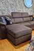 Cozy and Inviting Corner Sofa - Teramo Large Corner Sofa Mid Grey