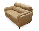 Stylish Wooden Legs Enhance the Cagliari 2-Seater Leather Sofa