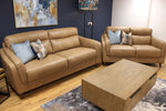 Italian Design and Craftsmanship: Cagliari 2-Seater Leather Sofa