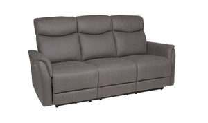 Indulge in the plush comfort of the Matera 3 Seater Electric Recliner Sofa in a sleek grey shade. This sofa features electric reclining mechanisms, allowing you to find your perfect position for relaxation. With its spacious three-seater design, it offers ample seating space for you and your loved ones.