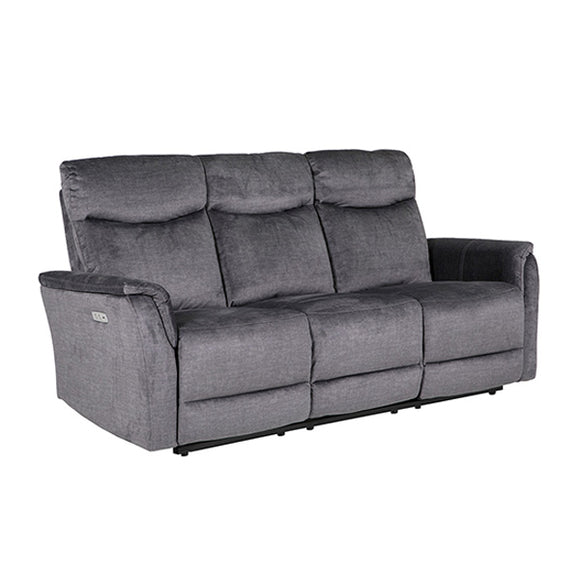 Unwind in style and comfort with the Matera 3 Seater Electric Recliner Sofa in a sleek graphite color. This sofa features electric reclining capabilities, allowing you to easily find your preferred position for relaxation. Its three-seater design offers ample seating space for you and your loved ones.