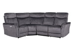 Transform your living space with the Matera Corner Group Electric Recliner Sofa in a sophisticated graphite color. This sofa features electric reclining mechanisms for personalized comfort, allowing you to relax and unwind effortlessly. Its spacious corner design offers ample seating for family and friends.