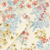 Intricate Megan Ochre Yellow Wallpaper showcasing a beautiful painted design of abundant flowers.