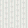 Dark duck egg blue Blencow Stripe wallpaper showcasing a beautiful vertical trailing design.