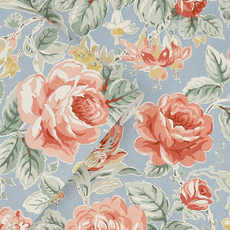 Laura Ashley Wallpaper Wild Roses Ochre Yellow