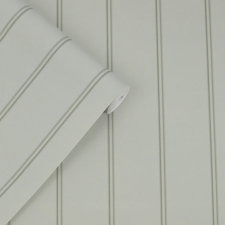 Laura Ashley Wallpaper Chalford Wood Panelling Sage Green