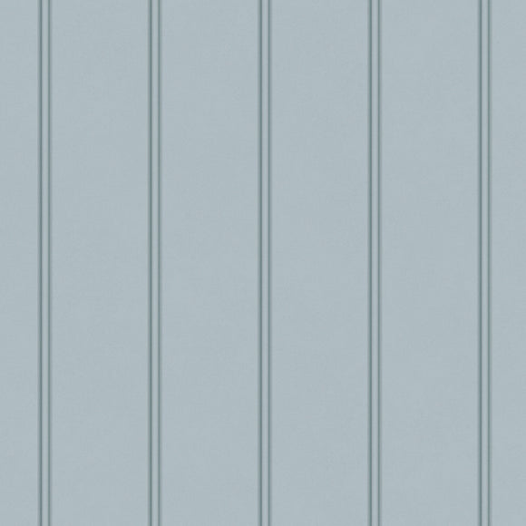 Seaspray Blue Chalford Wood Panelling Wallpaper - Elevate your space with timeless elegance.