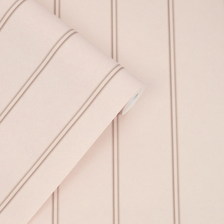 Laura Ashley Wallpaper Chalford Wood Panelling Plaster Pink