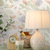 Orisia Peony Print - Pale Sage Green Wallpaper for a Country Feel.