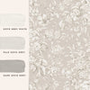 Elegant Tonal Flower Wallpaper - Transform your space with Heledd Blooms.