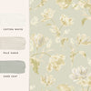 Serene Blooms in Sage - Laura Ashley's Gosford Wallpaper.