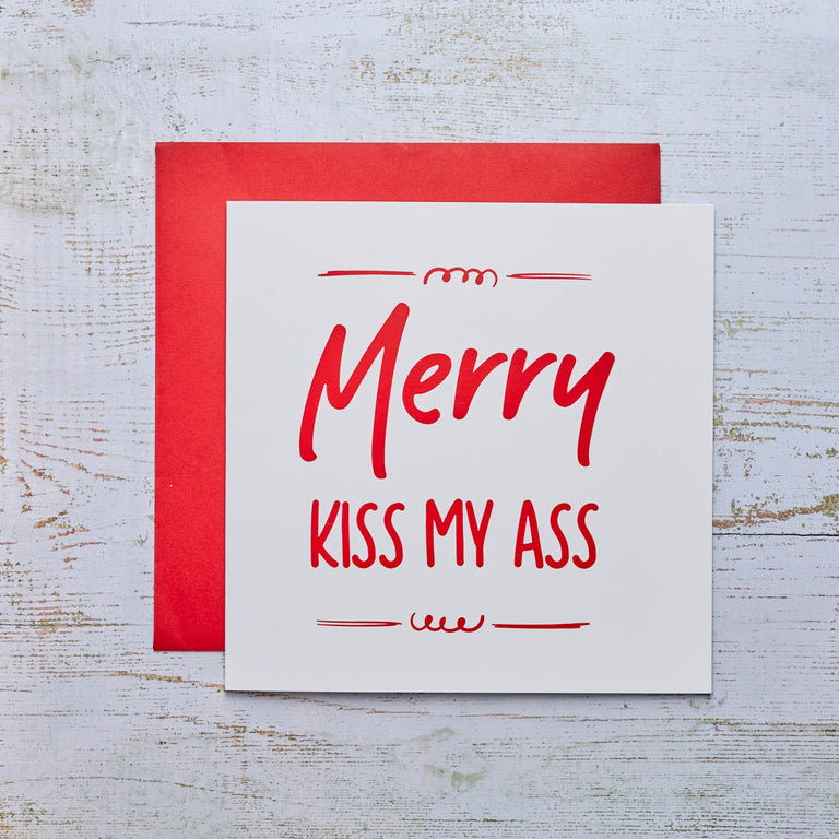 Merry Kiss My Christmas Card