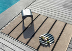 Brink & Campman Deck Outdoor Rug Charcoal Black lifestyle picture outside