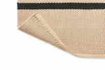 Brink & Campman Deck Outdoor Rug Charcoal Black flatweave rug in a beige and charcoal black colorway