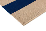 Brink & Campman Deck Outdoor Rug Electric Blue flatweave pile made in a blue and beige