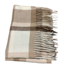 Beige Checkered Scarf picture on the white background