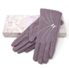 Luxury Wool Gloves Mauve picture of the gloves on the white background