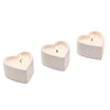 Amore Set Of 3 Heart Candles - Engaged heart shaped candles
