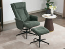 Apero Accent Chair & Footstool Winter Moss Set of 2 top view life style picture