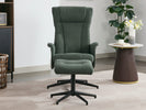 Apero Accent Chair & Footstool Winter Moss Set of 2 front view picture