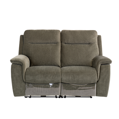 Delilah 2 Seater Sofa Fabric Electric Recliner Green