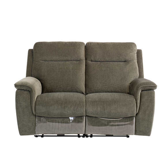 Delilah 2 Seater Sofa Fabric Electric Recliner Green