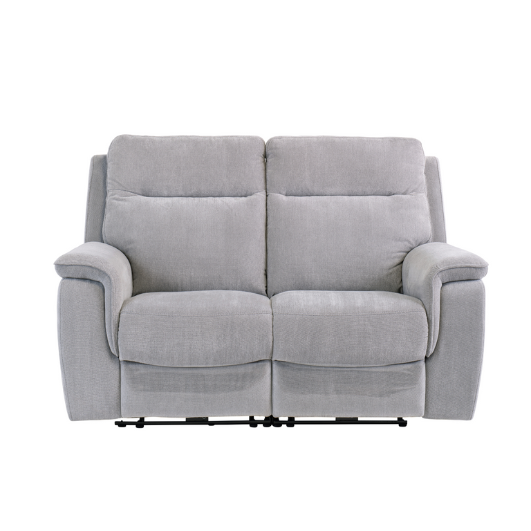 Delilah 2 Seater Sofa Fabric Electric Recliner Silver Grey