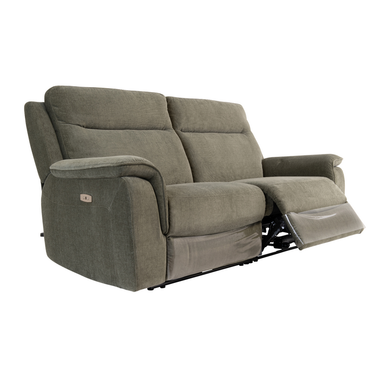 Delilah 3 Seater Sofa Fabric Electric Recliner Green