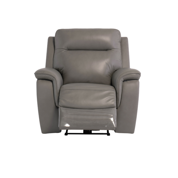 Luxurious Delilah Electric Recliner Armchair Leather Grey for ultimate relaxation.
