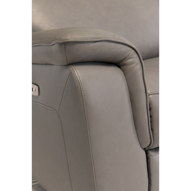 Delilah Leather Electric Recliner Armchair Grey