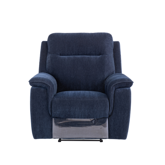 Luxurious Delilah Fabric Electric Recliner Armchair Blue for ultimate relaxation.

