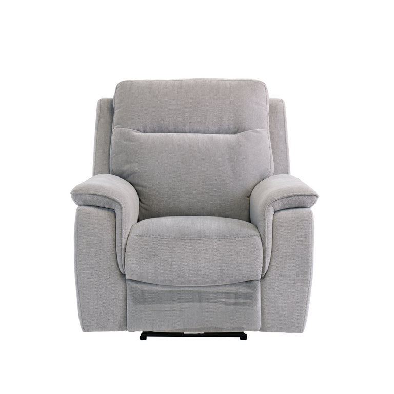 Delilah Fabric Electric Recliner Armchair Silver Grey