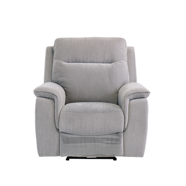 Delilah Fabric Electric Recliner Armchair Silver Grey