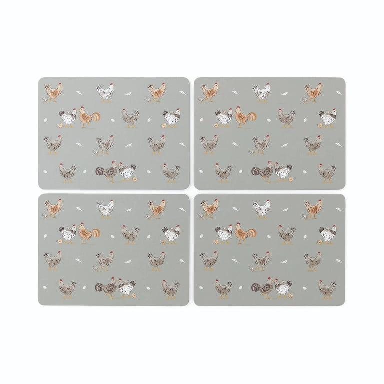 Hen House Lane Set of 4 Placemats – Coasters & Placemats Dining