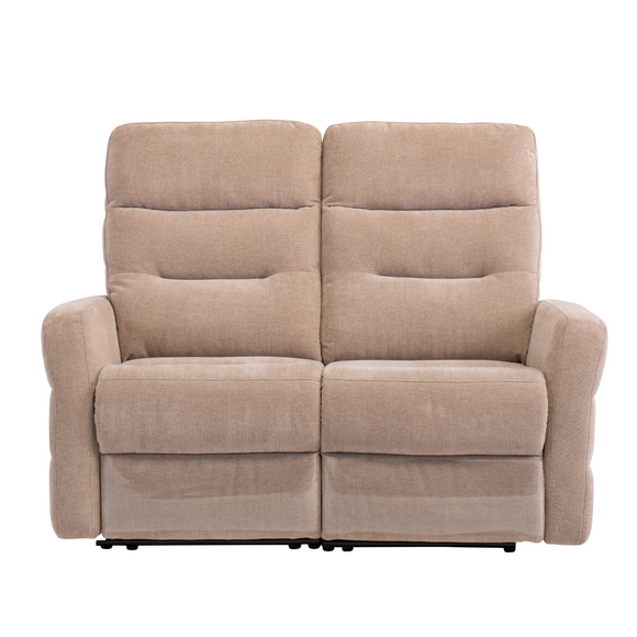 Stylish 2 seater sofa Irida 2 Seater Fabric Sofa Electric Recliner Mink
