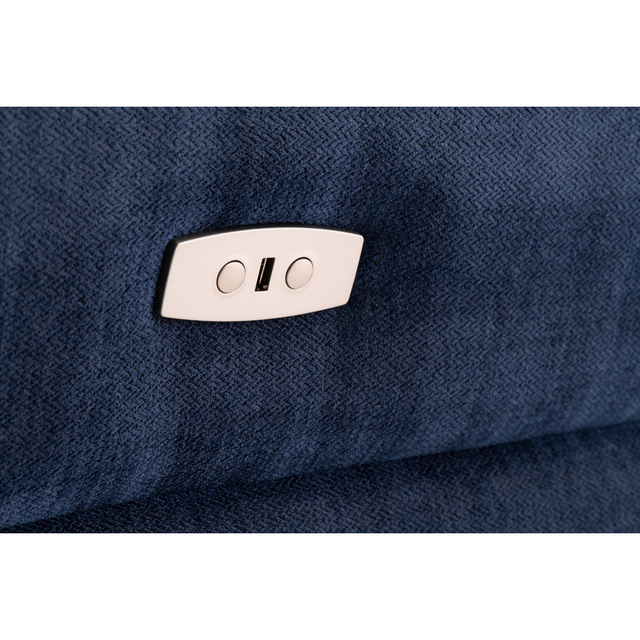 Irida 3 Seater Fabric Sofa Electric Recliner Navy Blue