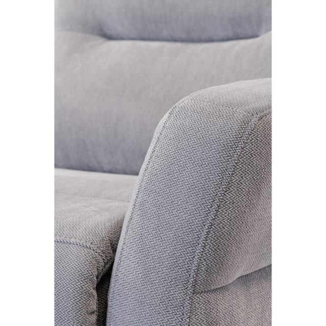 Irida 2 Seater Fabric Sofa Electric Recliner Silver Grey
