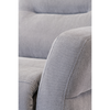 Luxurious three seater recliner sofa in silver grey herringbone fabric
