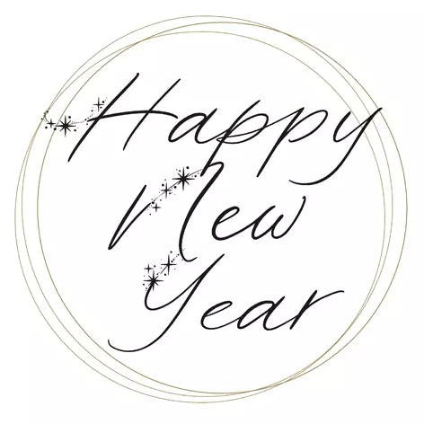 Glittery Happy New Year Christmas Napkins | Festive Holiday Napkins