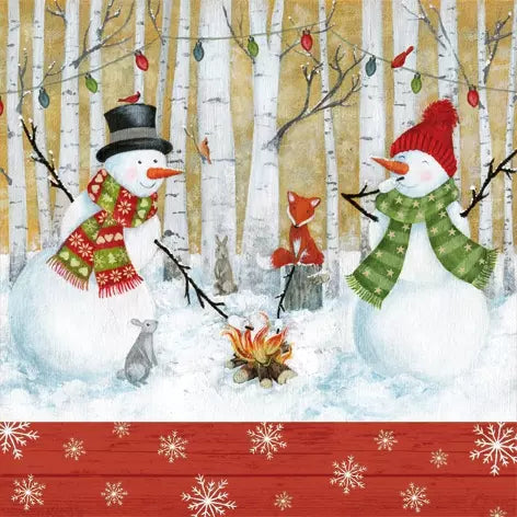 30820 Napkins 33x33 cm Winterly Barbecue picture of the napkins design