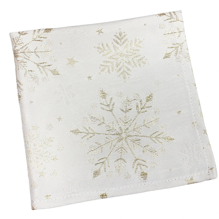 Peggy Wilkins Snowfall Christmas Placemat – Champagne Tableware