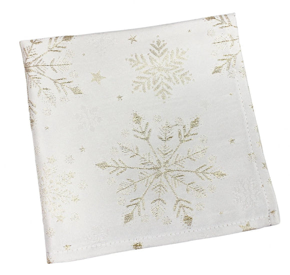 Peggy Wilkins Snowfall Placemat Champagne picture on the white background