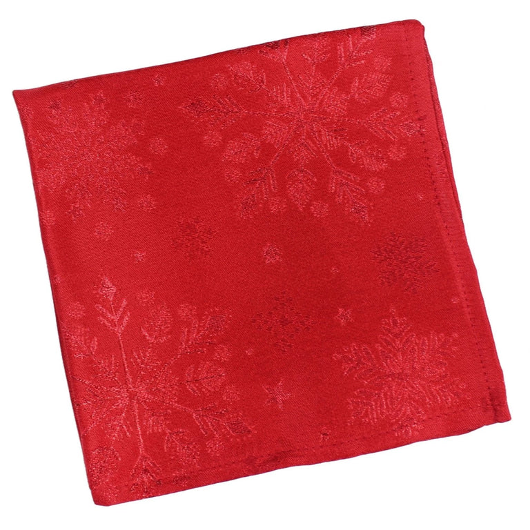 Peggy Wilkins Snowfall Red Christmas Placemat – Tableware Decor
