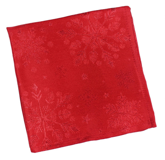 Peggy Wilkins Snowfall Placemat Red picture on the white background